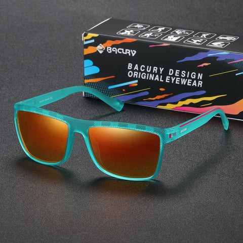 BARCUR Original Square Sports Polarized Zonnebril – UV400 Unisex Brillen voor Rijden en Buitenshuis