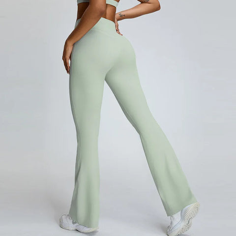 Hearuisavy Flared Sports Leggings – Ademende dans- en fitnessbroek met klokbodem voor dames