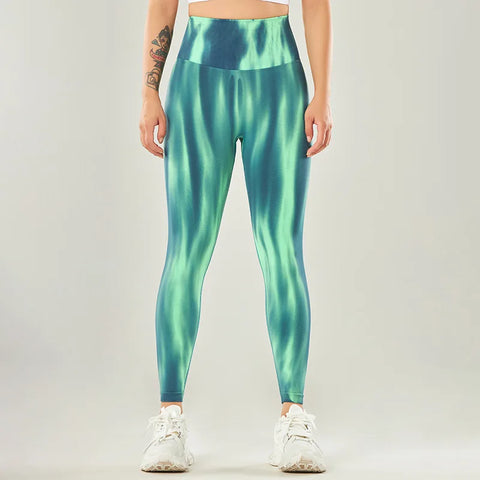 SOISOU Tie-dye naadloze leggings voor dames - Stijlvol comfort voor elke training