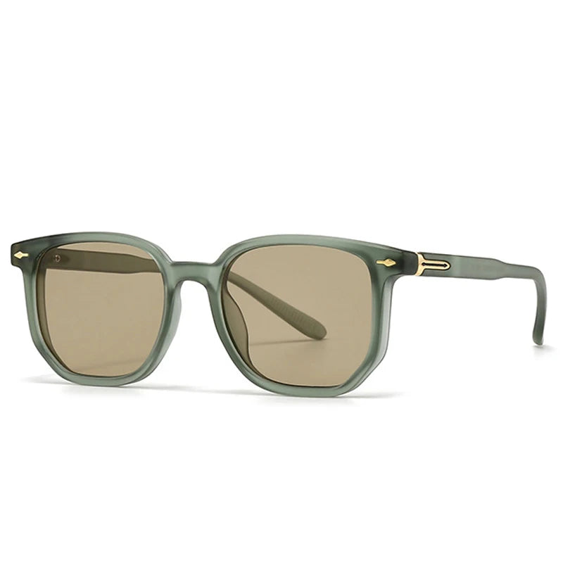 SHAUNA Polygon Square Gradient Zonnebril – Vintage Rivet UV400 Unisex Zonnebrillen