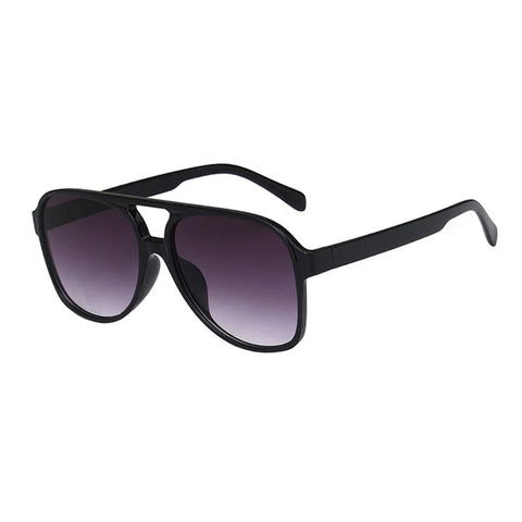 SHAUNA Retro Pilotenzonnebril – Blauw &amp; Geel UV400 Unisex Modezonnebril