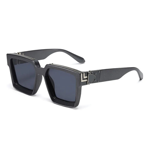 SHAUNA Retro Square Sunglasses – Candy-Color Silver Mirror UV400 Unisex Summer Shades