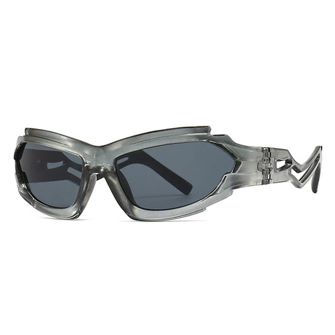 SHAUNA Irregular Cat-Eye Sunglasses – Unique Hollow-Leg UV400 Unisex Luxury Shades