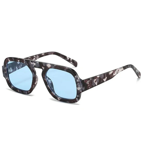 JNPCXI Retro Vierkante Gradiënt Zonnebril – UV400 Unisex Punk Fashion Zonnebrillen