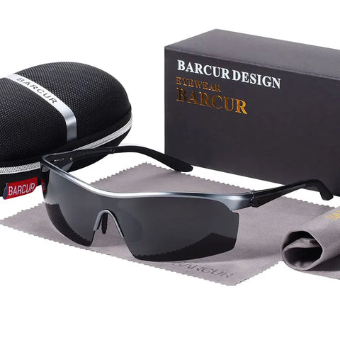 BARCUR Aluminium Gepolariseerde Sportzonnebril - Anti-reflecterende UV400 Unisex Zonnebrillen