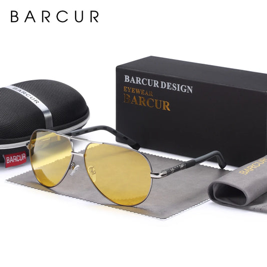 BARCUR Klassieke gepolariseerde zonnebril - UV400-verlooplens, unisex