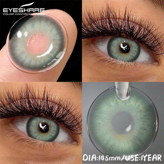 EYESHARE Natural Colored Contact Lenses - Blue, Brown, Gray, Green