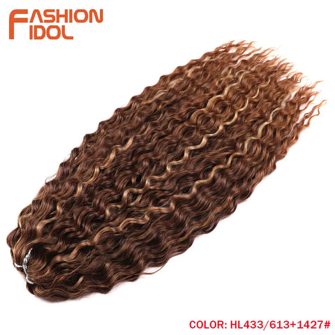 Ariel Curl Ombre Blonde Pink 22 Inch Deep Wave Crochet Hair