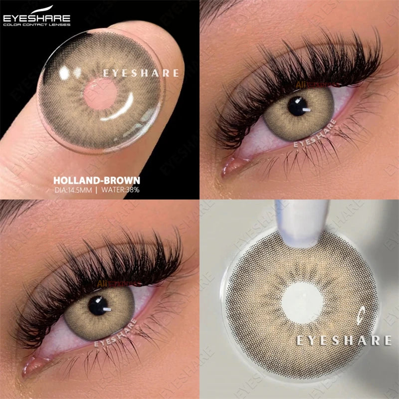 EYESHARE Natural Colored Contact Lenses - Chocolate & Gray