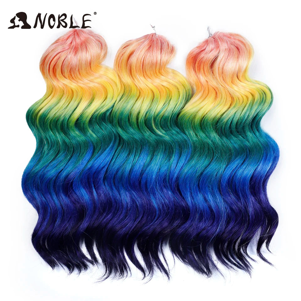 Noble Synthetic Twist Crochet Curly Hair 16“ Rainbow Color