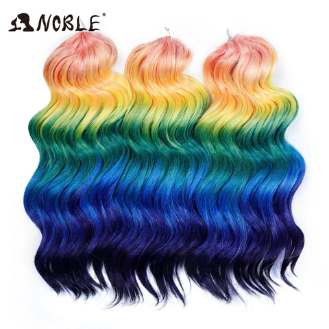 Noble Synthetic Twist Crochet Curly Hair 16“ Rainbow Color