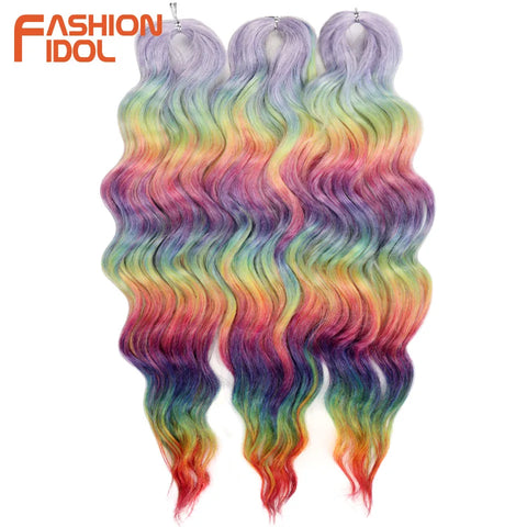 Anna 24 Inch Synthetic Hair Water Wave Braiding Hair Extensions