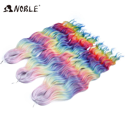Noble Hair Water Wave Twist Crochet Hair - Ombre Blonde Pink 24 Inch