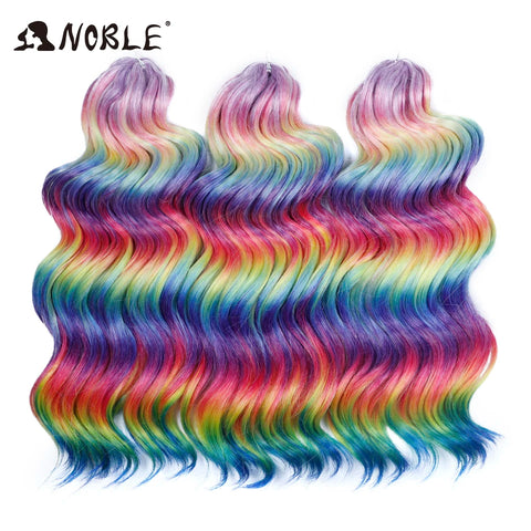 Noble Synthetic Twist Crochet Curly Hair 16“ Rainbow Color