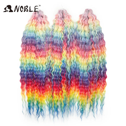 Noble Hair Synthetic Twist Crochet Curly Hair 24 Inch Ombre