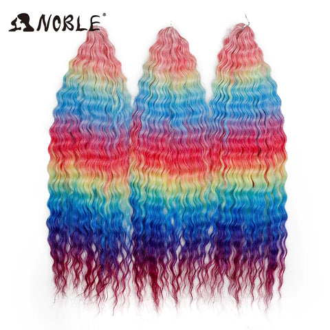 Noble Hair Synthetic Twist Crochet Curly Hair 24 Inch Ombre