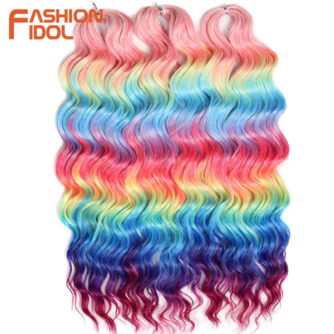 Anna 24 Inch Synthetic Hair Water Wave Braiding Hair Extensions