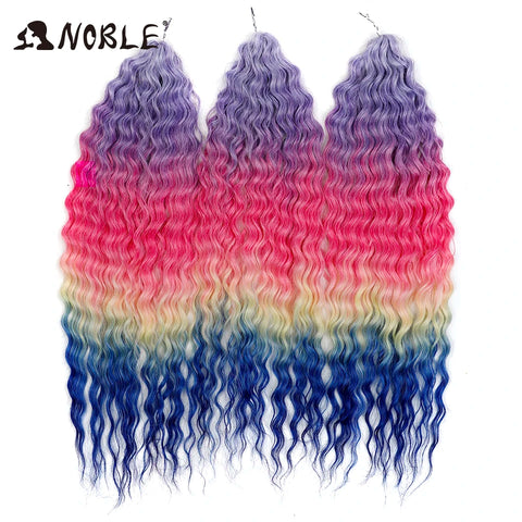 Noble Hair Synthetic Twist Crochet Curly Hair 24 Inch Ombre