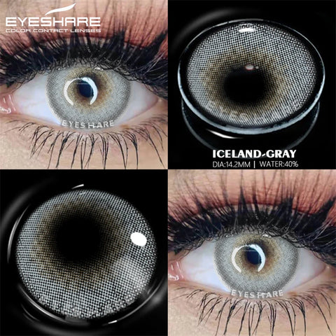 EYESHARE Blue Gray Natural Color Contact Lenses