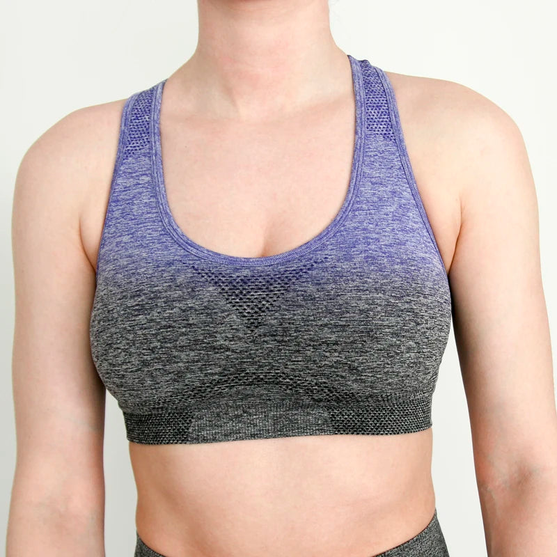 Nepoagym Women's Full Coverage Racerback Sports Bra
