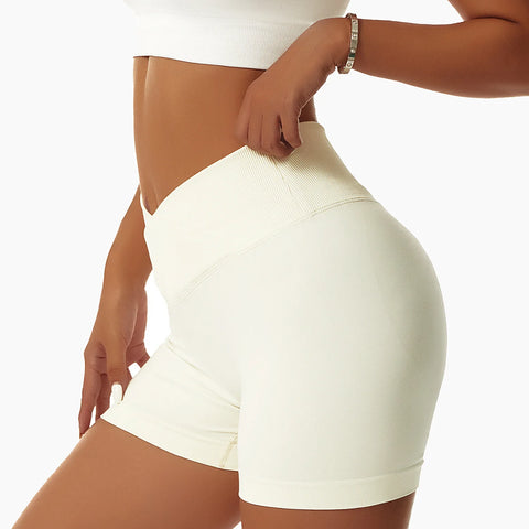 Nahtlose Yoga-Shorts mit hoher Taille für den Sommer – Atmungsaktive Po-Lift-Rad- und Fitnessshorts für Damen