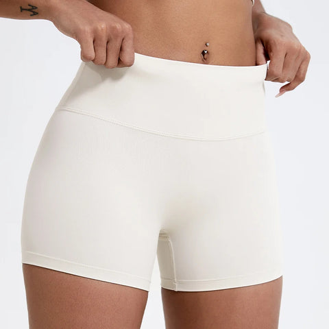 Hearuisavy High-Waist Butt-Lift Sports Shorts – Slim-Fit Yoga, Gym & Cycling Shorts for Women