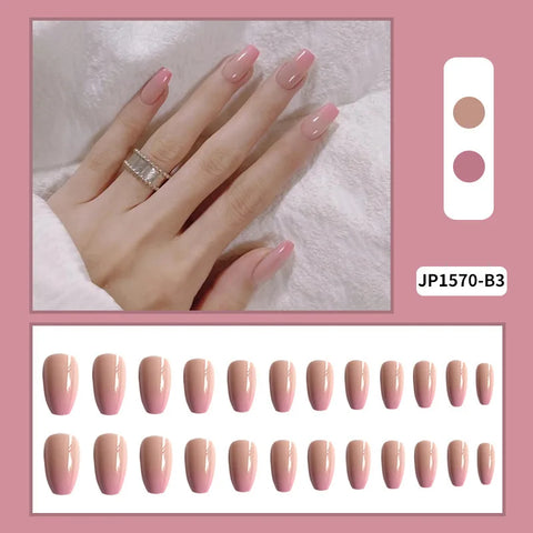 VITAGWX French False Nails - Diamond Glitter Press-On Nail Tips