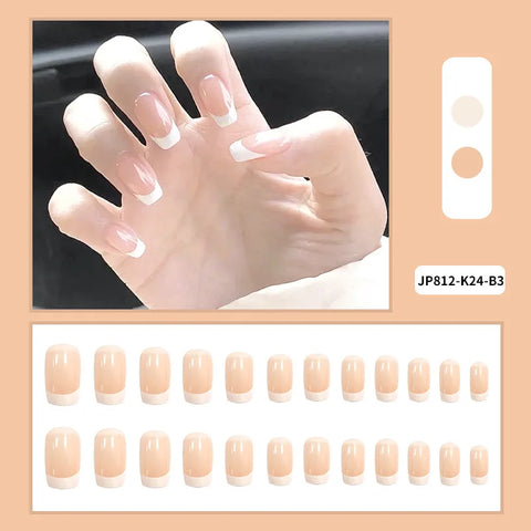 VITAGWX French False Nails - Diamond Glitter Press-On Nail Tips