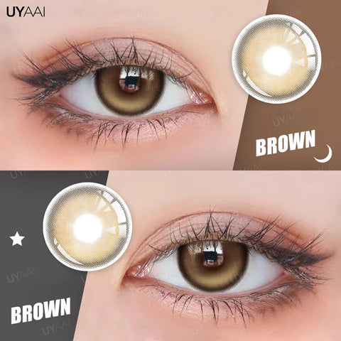 UYAAI Brown Colored Contact Lenses with Degree