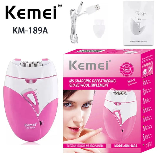 Kemei KM-189A USB Rechargeable Epilator