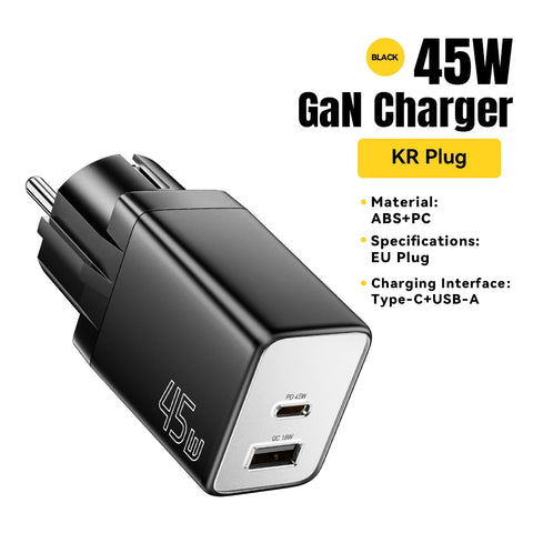 Essager GaN USB Type C Charger 67W Fast Charging for Samsung, iPhone 16/15/14 Pro, Huawei, Laptops, EU Plug