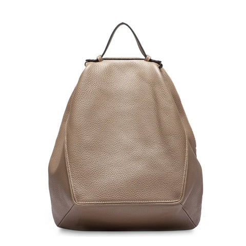 Zency Women Stylish Classic Khaki Leather Backpack