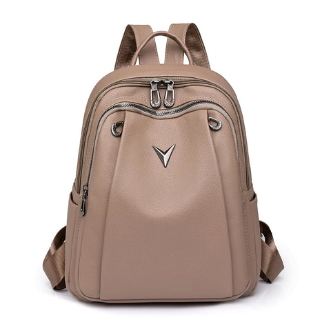 Large Capacity Women’s Vintage Leather Backpack Purse