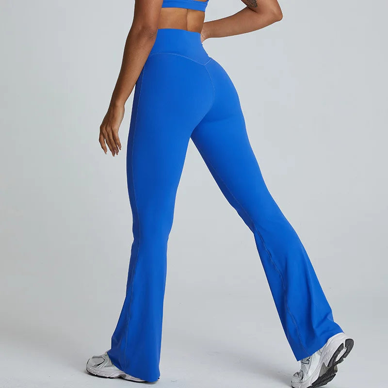 Hearuisavy Flared Sports Leggings – Breathable Bell-Bottom Dance & Fitness Pants for Women