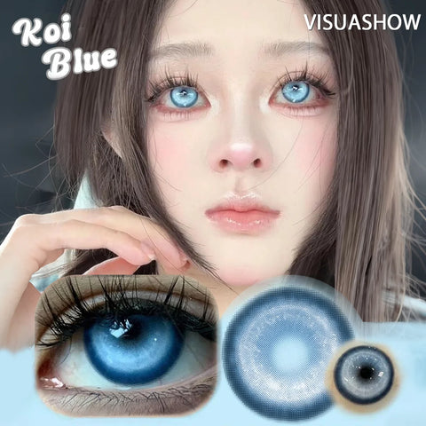 VISUASHOW Koi Blue Contact Lenses for Stunning Eyes