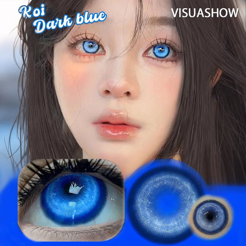 VISUASHOW Koi Blue Contact Lenses for Stunning Eyes
