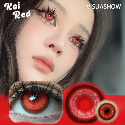 VISUASHOW Koi Blue Contact Lenses for Stunning Eyes
