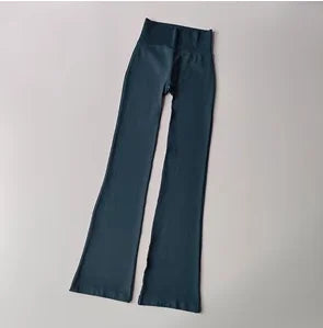 Naadloze, uitlopende yogabroek met hoge taille – Compressiefit liftende legging voor buiten- en fitnesskleding