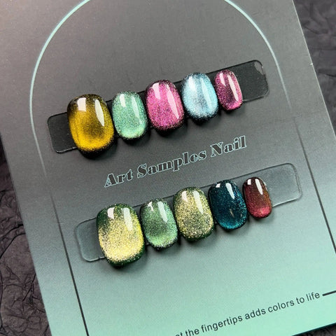Cat-eye Design Press on Nails - 10 Pcs Handmade