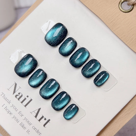 Handmade Cat-eye Press on Nails