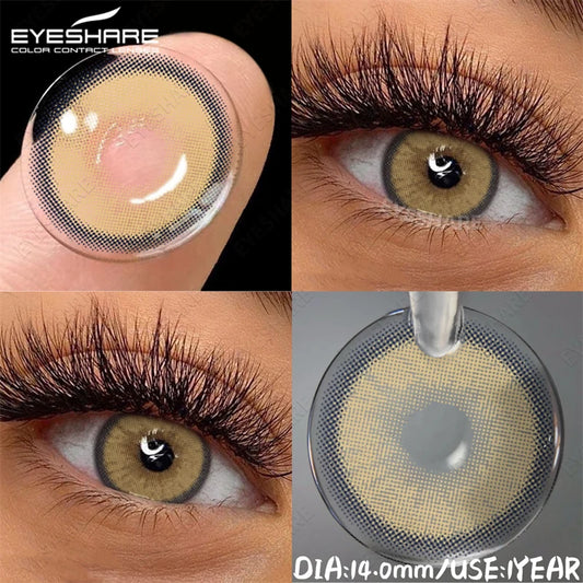 EYESHARE Natural Colored Contact Lenses - Blue, Brown, Gray, Green