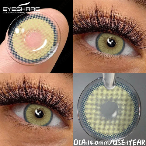 EYESHARE Natural Colored Contact Lenses - Blue, Brown, Gray, Green