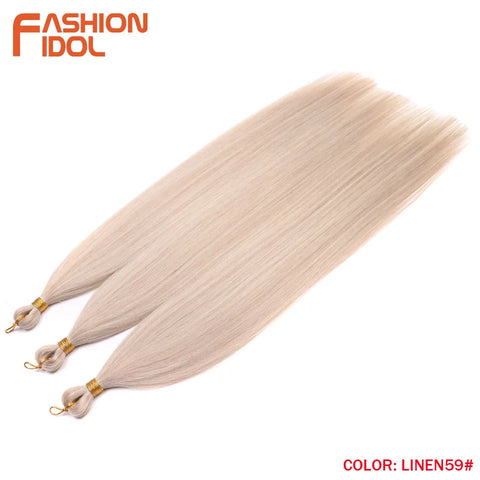 28" 3PCS Ariel Straight Pony Hair Bundles - Ombre Silver Grey