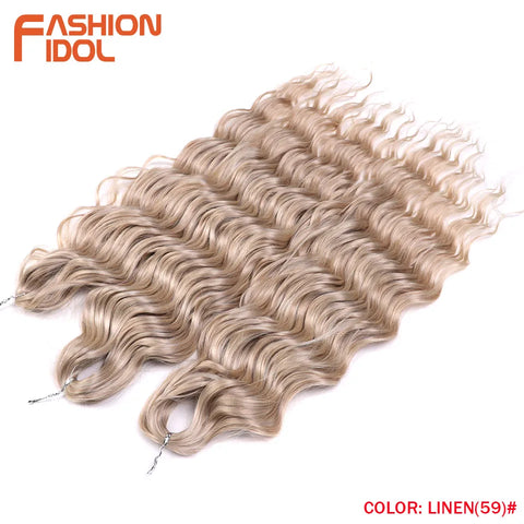 Anna 24 Inch Synthetic Hair Water Wave Braiding Hair Extensions