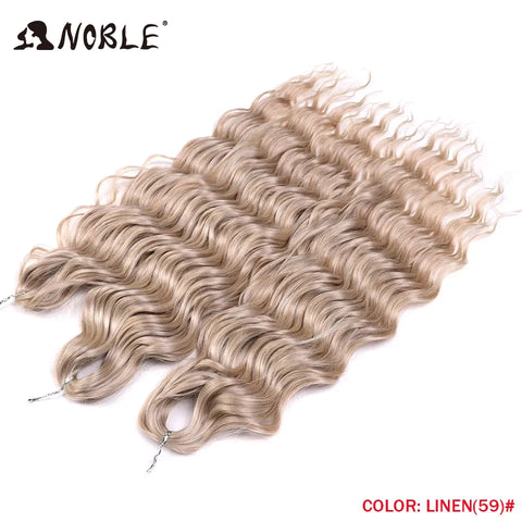 Noble Hair Water Wave Twist Crochet Hair - Ombre Blonde Pink 24 Inch