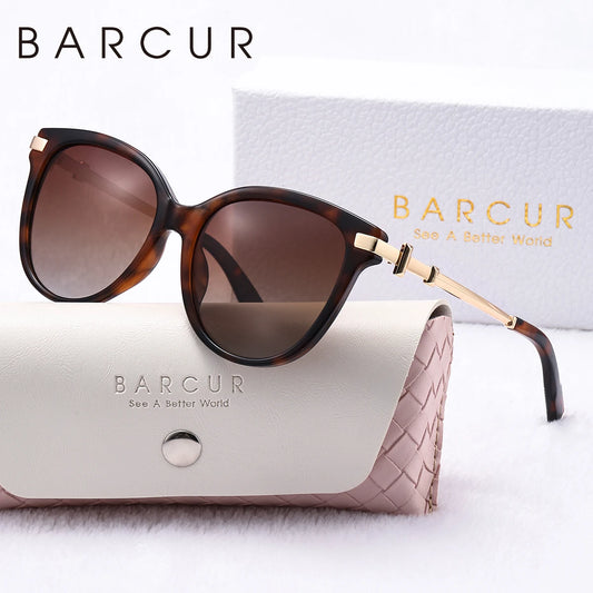 BARCUR High-End Gepolariseerde Zonnebril – UV400 Roestvrijstalen Dameszonnebril