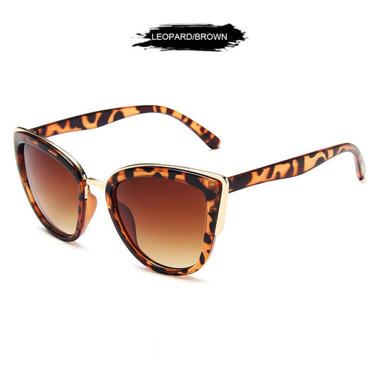 Klassieke gepolariseerde cat-eye zonnebril – Vintage Leopard UV400 zonnebril voor dames