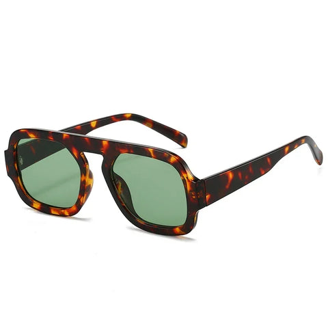 JNPCXI Retro Vierkante Gradiënt Zonnebril – UV400 Unisex Punk Fashion Zonnebrillen