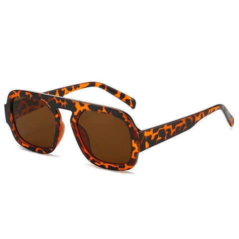 JNPCXI Retro Vierkante Gradiënt Zonnebril – UV400 Unisex Punk Fashion Zonnebrillen