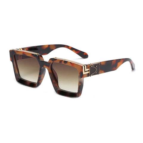 SHAUNA Retro Square Sunglasses – Candy-Color Silver Mirror UV400 Unisex Summer Shades